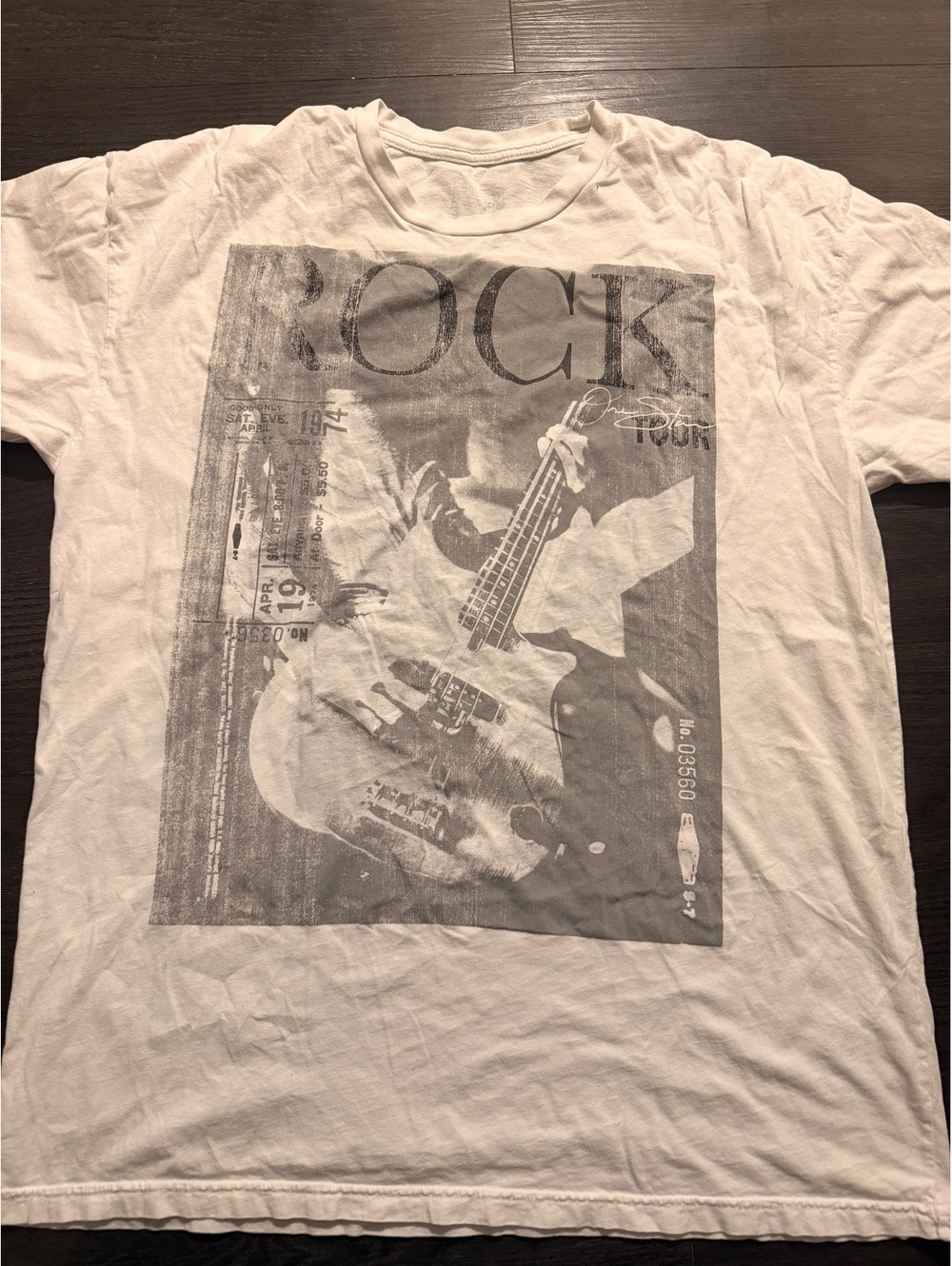 NWOT Vintage Converse One Star Tour 1974 Rock Graphic Tee XL